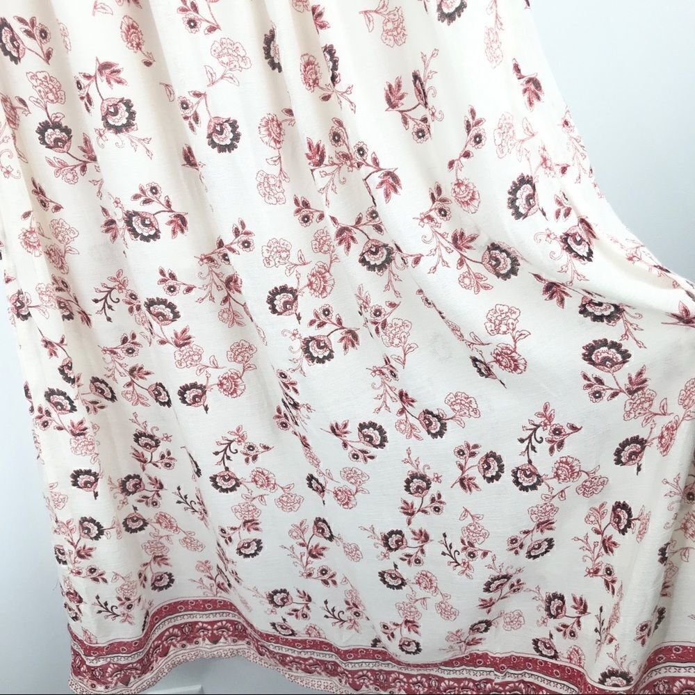 Altar’d State Cream/ Red Floral Off Shoulder Dress NEW - Picture 7 of 16